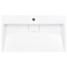   Lavandino 80x46x11 cm Blocco in Marmo/Minerale Bianco