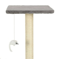   Albero per Gatti con Tiragraffi in Sisal 95 cm Grigio