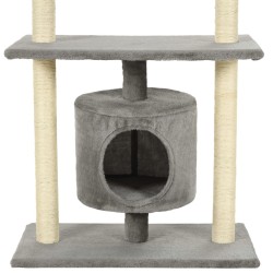   Albero per Gatti con Tiragraffi in Sisal 95 cm Grigio