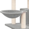   Albero per Gatti con Tiragraffi in Sisal Grigio Chiaro 82 cm