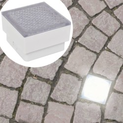 vidaXL Luci Calpestabili 2 pz a LED 100 x 100 x 68 mm