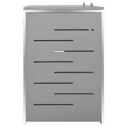 vidaXL Copri Bidoni Pattume Doppio 138x77,5x115,5cm Acciaio Inox