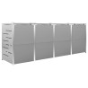 vidaXL Copri Bidoni Pattume Quadruplo 276,5x77,5x115,5cm Acciaio Inox