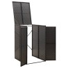 vidaXL Copribidone Singolo Nero 70x80x117 cm in Polyrattan