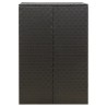 vidaXL Copribidone Singolo Nero 70x80x117 cm in Polyrattan