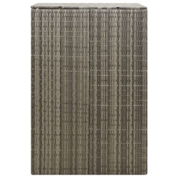 vidaXL Copribidone Singolo Grigio 70x80x117 cm in Polyrattan