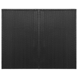 vidaXL Copribidone Doppio per Spazzatura Nero 153x78x120 cm Polyrattan  