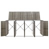 vidaXL Copribidone Quadruplo Grigio 274x80x117 cm in Polyrattan