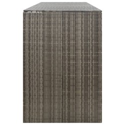 vidaXL Copribidone Quadruplo Grigio 274x80x117 cm in Polyrattan