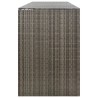 vidaXL Copribidone Quadruplo Grigio 274x80x117 cm in Polyrattan