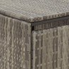 vidaXL Copribidone Quadruplo Grigio 274x80x117 cm in Polyrattan