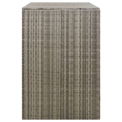 vidaXL Copribidone Doppio Grigio 140x80x117 cm in Polyrattan