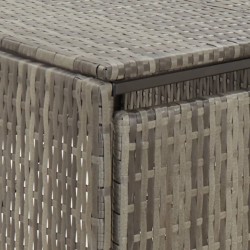 vidaXL Copribidone Doppio Grigio 140x80x117 cm in Polyrattan