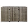 vidaXL Copribidone Triplo Grigio 207x80x117 cm in Polyrattan