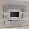 Set Mobili Porta TV 8pz Grigio Sonoma in Legno Ingegnerizzato