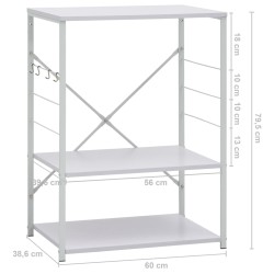 vidaXL Armadio per Microonde Bianco 60x39,6x79,5 cm in Truciolato