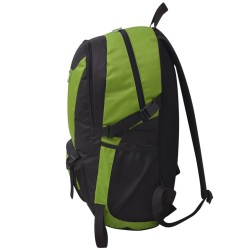 vidaXL Zaino da Trekking 40L Nero e Verde