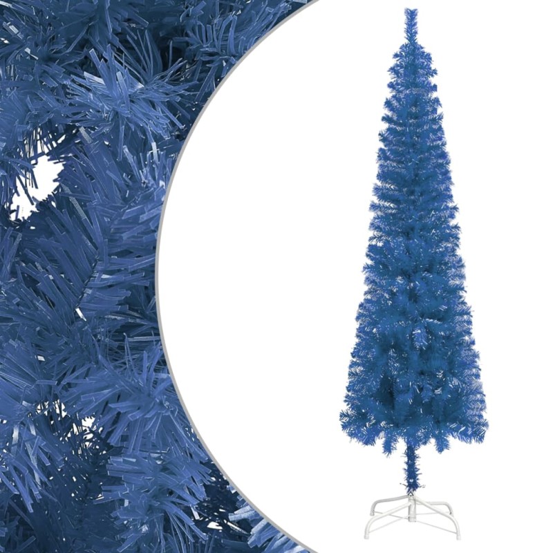 vidaXL Albero di Natale Sottile Blu 150 cm 