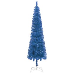 vidaXL Albero di Natale Sottile Blu 210 cm 