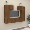 Set Mobili Porta TV 6 pz Rovere Marrone in Legno Ingegnerizzato