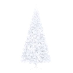 vidaXL Albero di Natale Artificiale a Metà Supporto Bianco 210 cm PVC