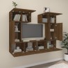 Set Mobili Porta TV 6 pz Rovere Marrone in Legno Ingegnerizzato