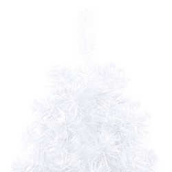 vidaXL Albero di Natale Artificiale a Metà Supporto Bianco 210 cm PVC