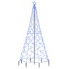 vidaXL Albero di Natale con Palo in Metallo 500 LED Blu 3 m