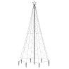 vidaXL Albero di Natale con Palo in Metallo 500 LED Blu 3 m