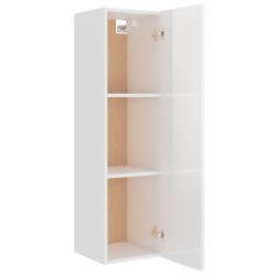   Set di Mobili Porta TV 4 pz Bianco Lucido in Legno Ingegnerizzato