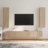   Set di Mobili Porta TV 4 pz Rovere Sonoma in Legno Ingegnerizzato