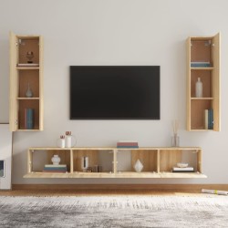   Set di Mobili Porta TV 4 pz Rovere Sonoma in Legno Ingegnerizzato