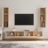   Set di Mobili Porta TV 4 pz Rovere Sonoma in Legno Ingegnerizzato