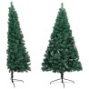 vidaXL Albero di Natale Artificiale a Metà Supporto Verde 240 cm PVC