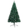 vidaXL Albero di Natale Artificiale a Metà Supporto Verde 240 cm PVC