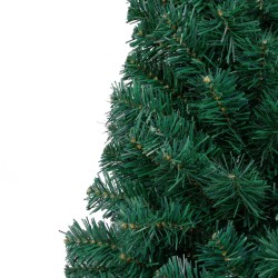 vidaXL Albero di Natale Artificiale a Metà Supporto Verde 240 cm PVC