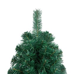 vidaXL Albero di Natale Artificiale a Metà Supporto Verde 240 cm PVC