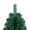 vidaXL Albero di Natale Artificiale a Metà Supporto Verde 240 cm PVC