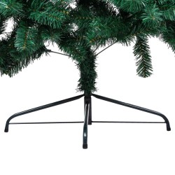 vidaXL Albero di Natale Artificiale a Metà Supporto Verde 240 cm PVC