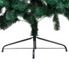 vidaXL Albero di Natale Artificiale a Metà Supporto Verde 240 cm PVC