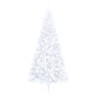 vidaXL Albero Natale a Metà con Luci LED Bianco 180 cm in PVC