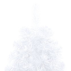 vidaXL Albero Natale a Metà con Luci LED Bianco 180 cm in PVC