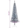 vidaXL Albero di Natale Sottile Argento 150 cm 