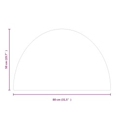 vidaXL Lastra in Vetro per Caminetto Semicircolare 800x500 mm