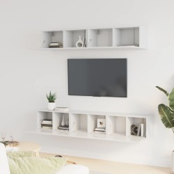   Set di Mobili Porta TV 5 pz Bianco Lucido in Legno Ingegnerizzato