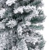 vidaXL Albero di Natale Artificiale Sottile con Neve Verde 240 cm PVC