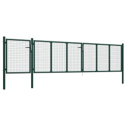 vidaXL Cancello per Giardino in Acciaio 500x100 cm Verde