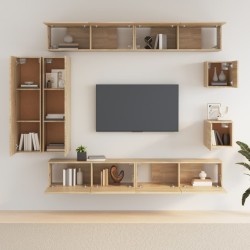   Set Mobili Porta TV 8pz Rovere Sonoma in Legno Ingegnerizzato