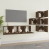 Set Mobili Porta TV 6 pz Rovere Marrone in Legno Ingegnerizzato