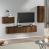 Set Mobili Porta TV 4 pz Rovere Marrone in Legno Ingegnerizzato